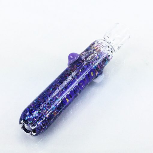 purple galaxy bat 3 glass chillum