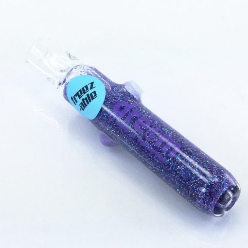 purple glitter bat 1 glass chillum