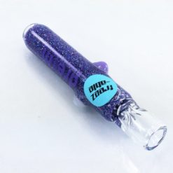 purple glitter bat 3 glass chillum
