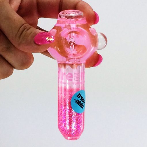 pink glitter pipe 3 small liquid pipes